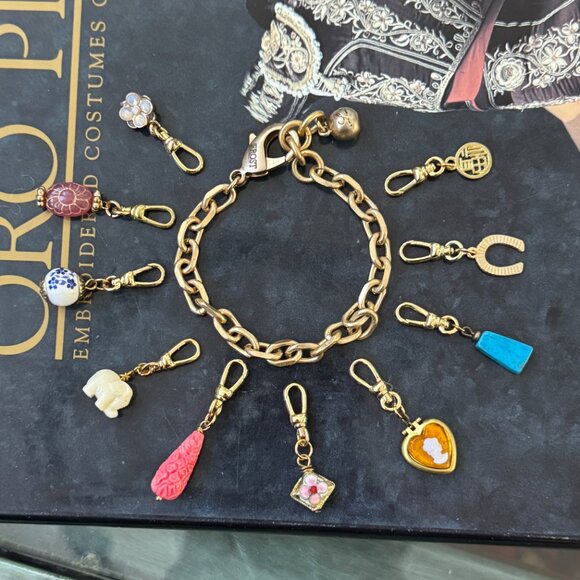 Lulu Frost Plaza Tuff Link Bracelet with Charms NEW W Pouch - Picture 8 of 9